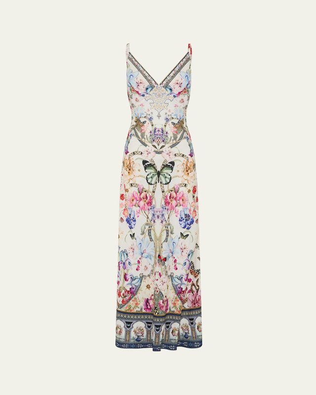 Monserrate Magic V-Neck Bias Slip Dress